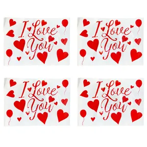 برچسب بادکنک مدل I Love You کد 2010 بسته 4 عددی