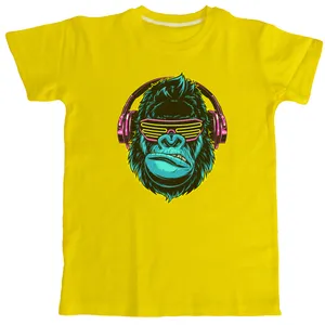 تی شرت آستین کوتاه بچگانه مدل گوریل تمام پنبه تریکو