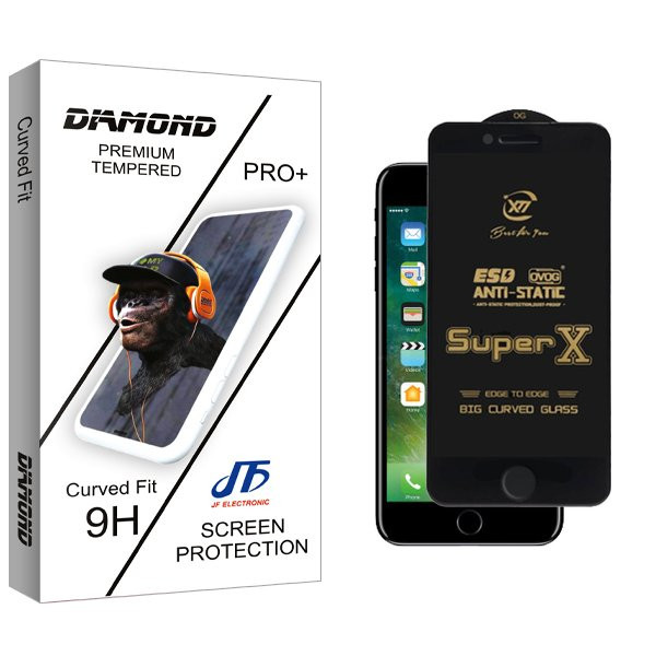 محافظ صفحه نمایش جی اف مدل Diamond مناسب برای گوشی موبایل اپل iPhone 6 / 6s / 7 / 8