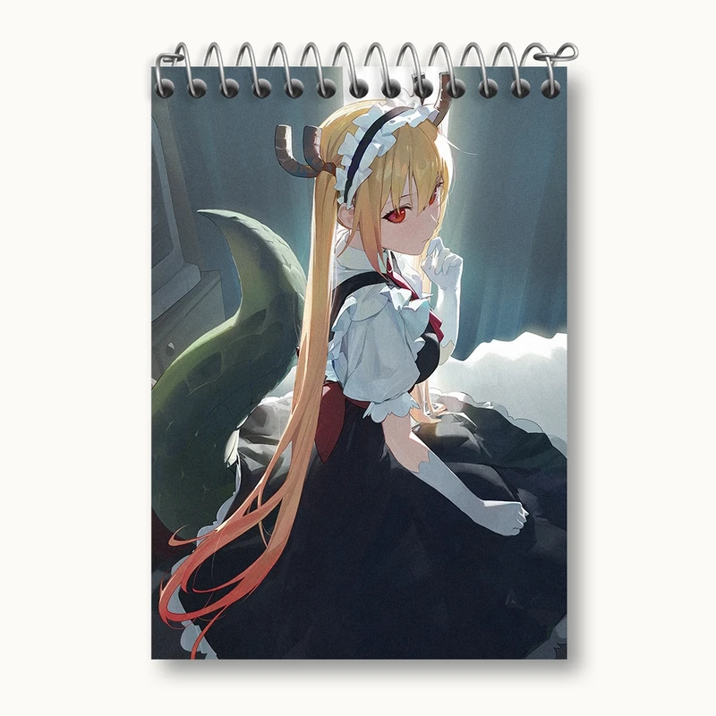 دفتر یادداشت 50 برگ خندالو مدل توهرو انیمه اژدهای خدمتکار کوبایاشی کد 36331