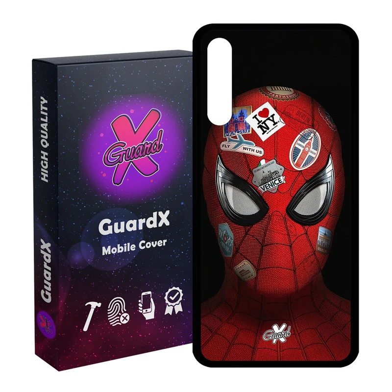 کاور گارد ایکس طرح Spider Man مدل Glass10033 مناسب برای گوشی موبایل هوآوی Y8P / P Smart S