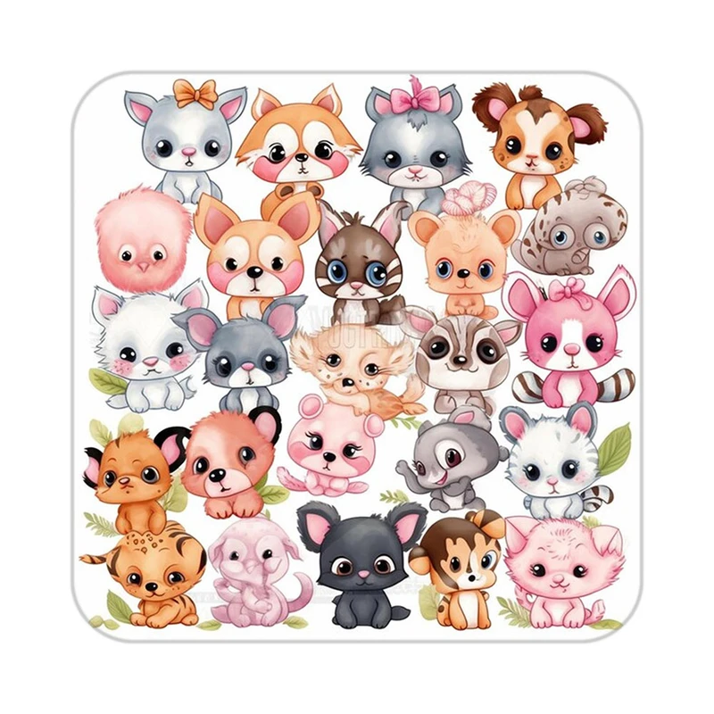 زیر لیوانی کاکتی طرح حیوانات کارتونی مدل mp28603