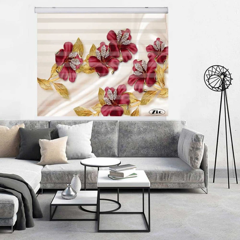 پرده زبرا زیو کد 3D1292 سایز 150x200 سانتی متر