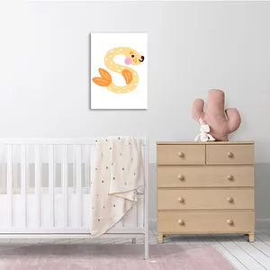 تابلو شاسی کودک طرح حرف S مدل مدرسه الفبا حیوانات