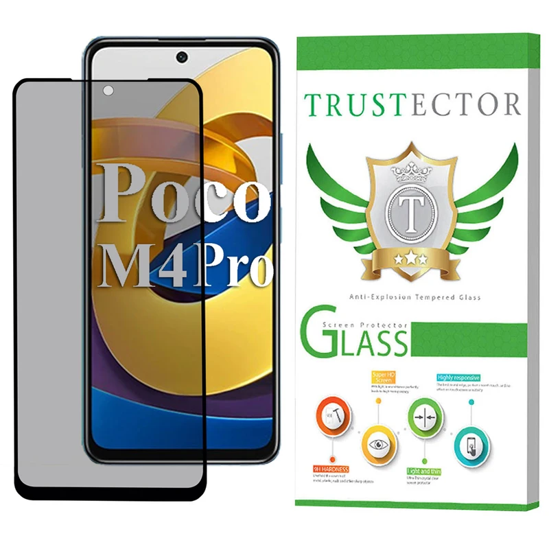  محافظ صفحه نمایش سرامیکی حریم شخصی تراستکتور مدل PRCTA مناسب برای گوشی موبایل شیائومی Poco M4 Pro 4G