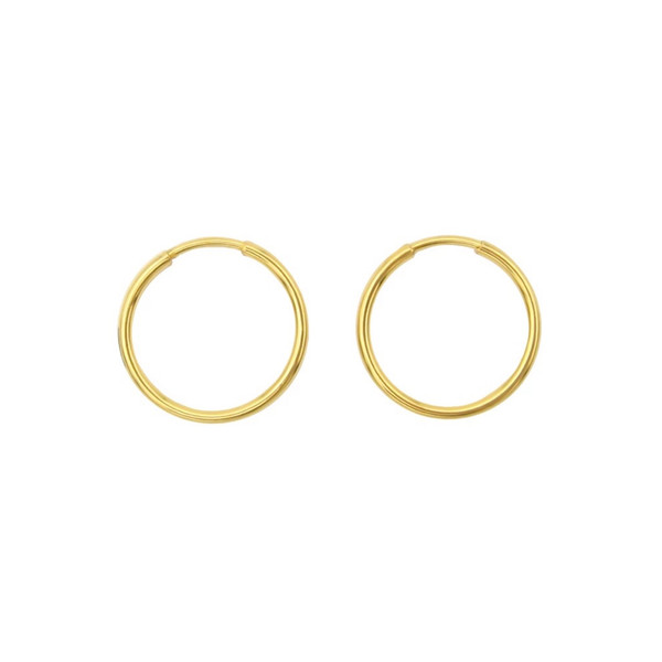 گوشواره طلا 18 عیار زنانه وی وی گلد گالری مدل حلقه ای