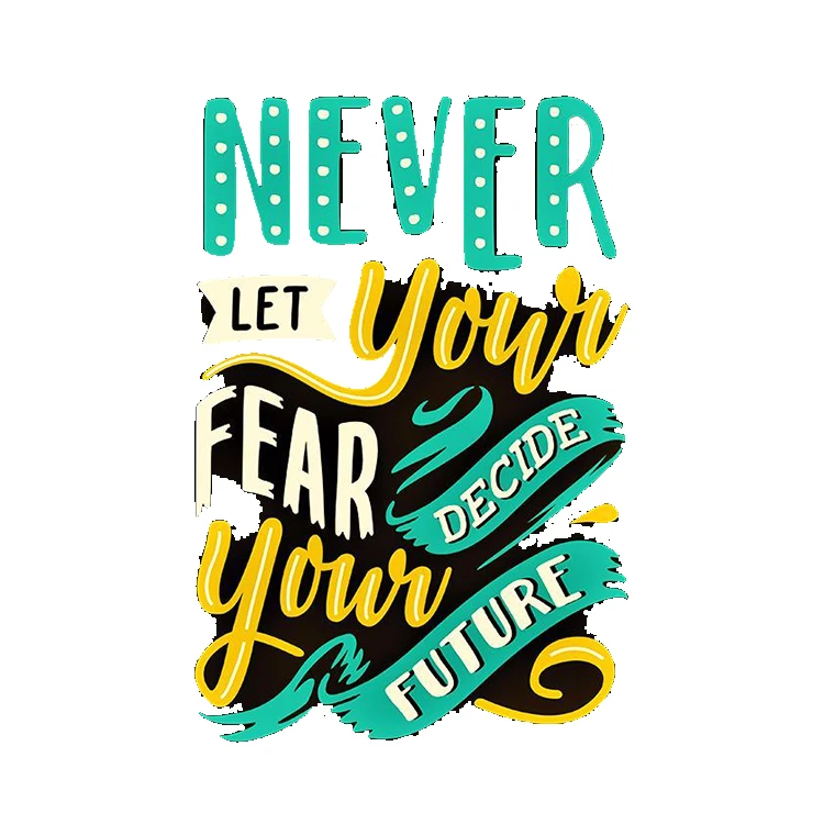 استیکر پارچه و لباس پاد آفرین مدل جمله انگلیسی کد 4507