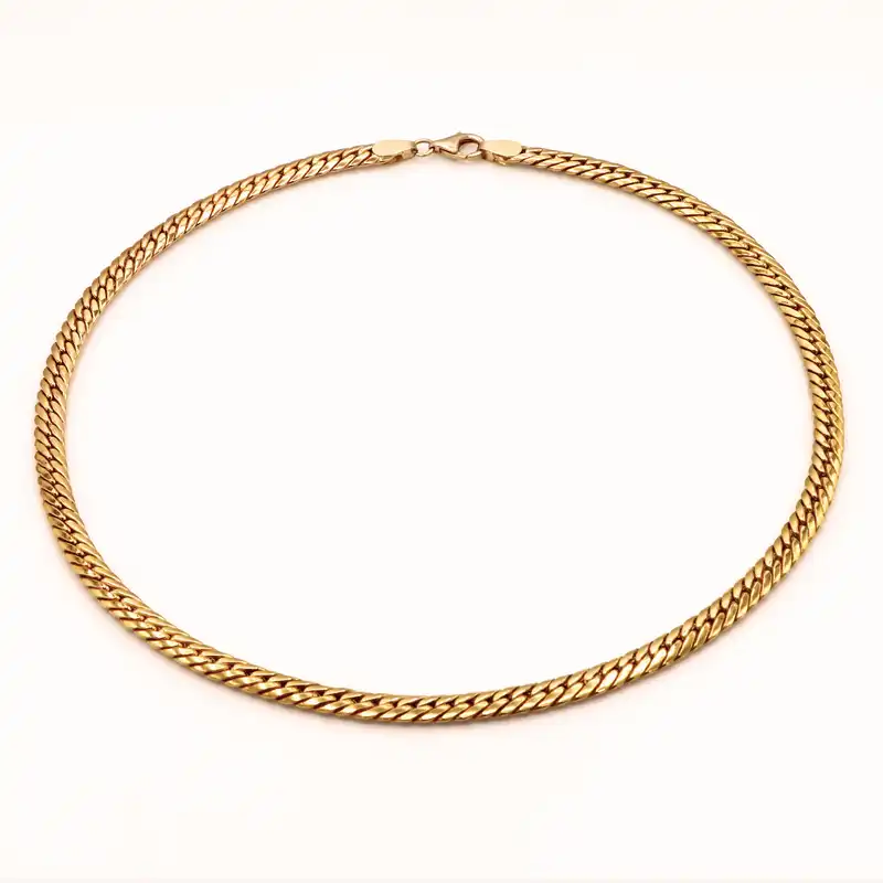 گردنبند طلا 18 عیار زنانه مدل حصیری