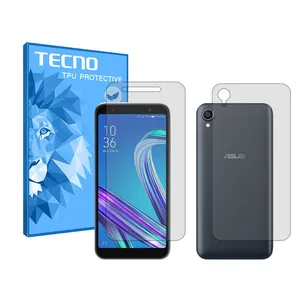 Tecno Resistant model transparent screen protector suitable for Asus ZenFone Live (L1) ZA550KL mobile phone along with the back of the phone
