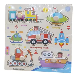 پازل آموزشی طرح وسایل نقلیه مدل جاگذاری پین دار