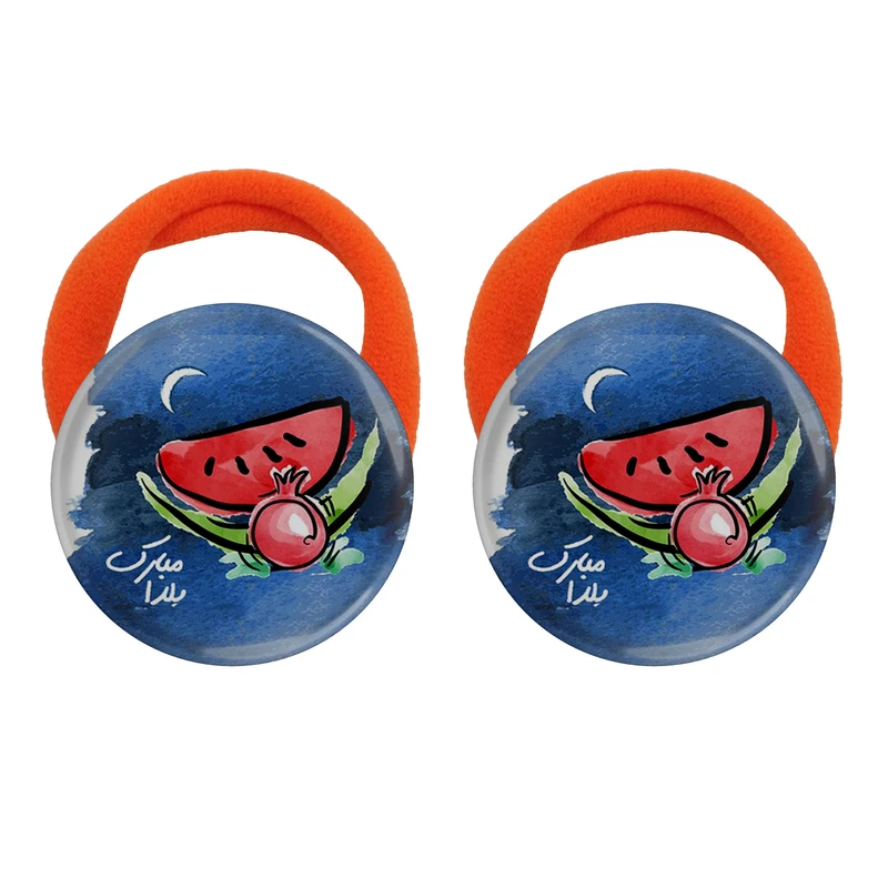 کش مو زنانه مدل S15000 طرح یلدا مبارک مجموعه دو عددی 