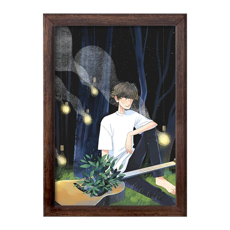 تابلو خندالو طرح پسر نوازنده گیتار کد F9337