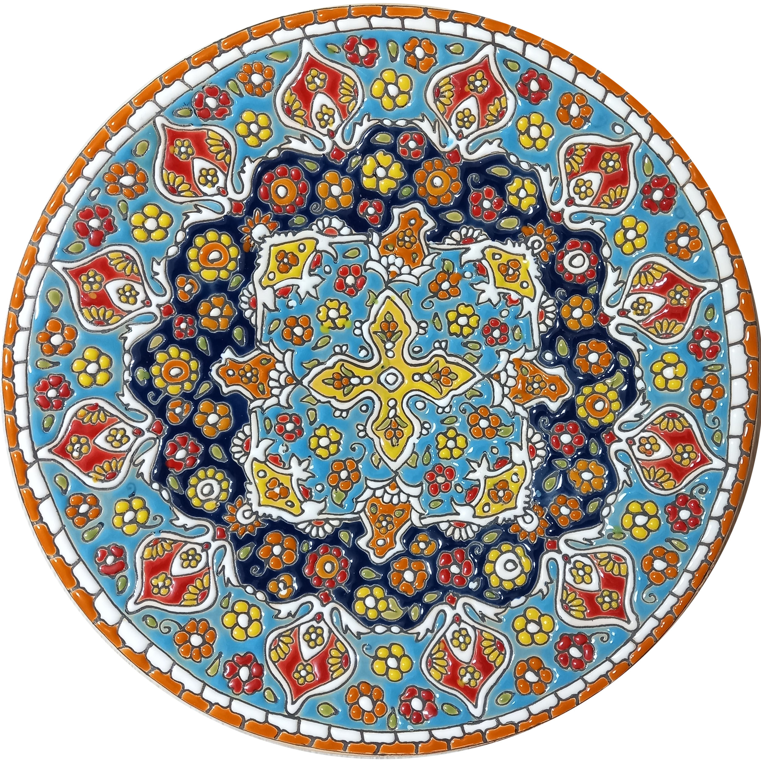  بشقاب میناکاری سفالی مدل D25-S2