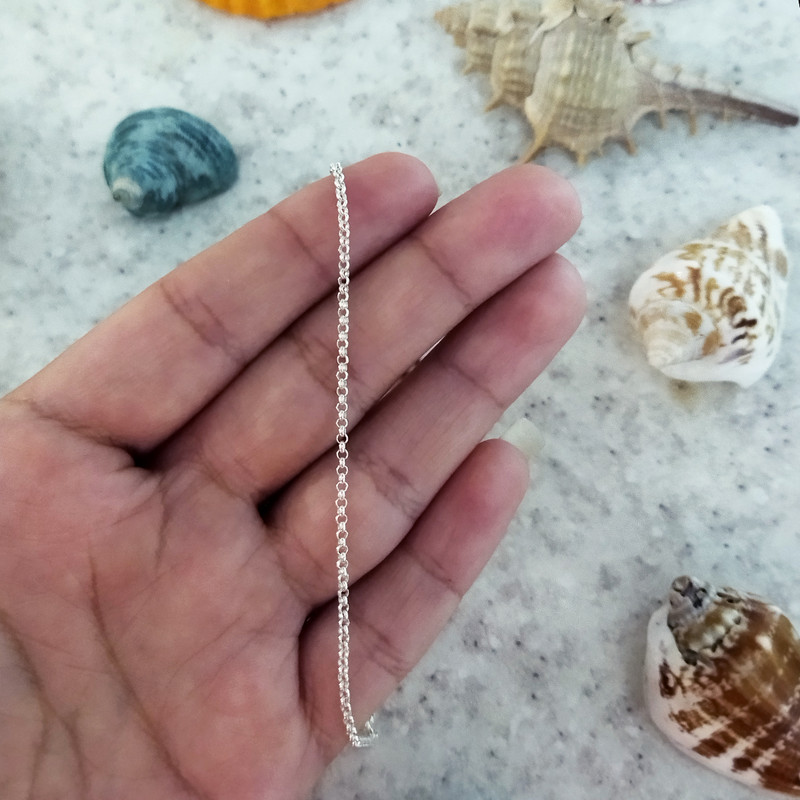 زنجیر نقره زنانه سلین کالا مدل حلقه ای T70