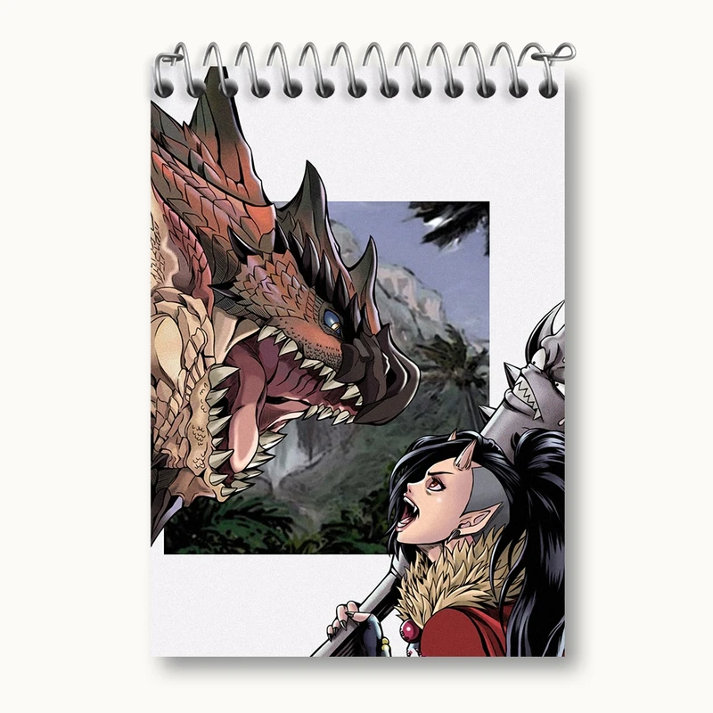 دفتر یادداشت 50 برگ خندالو مدل بازی شکارچی هیولا (Monster Hunter) کد 33261
