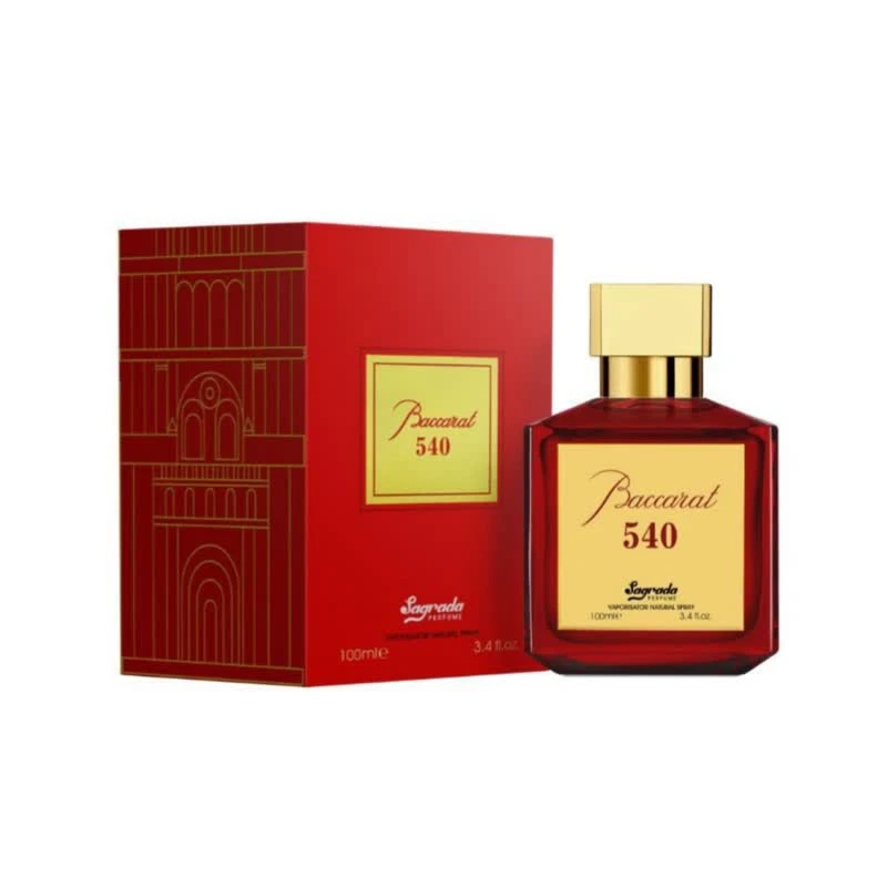 ادوپرفیوم زنانه ساگرادا مدل باکارات رژ با رایحه تلخ حجم 100 میلی لیتر