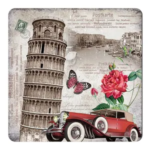 مگنت طرح اتومبیل کلاسیک و برج پیتزا کد wmg1587