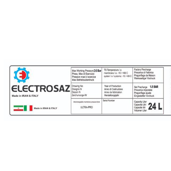 منبع تحت فشار الکتروساز مدل 24L منبع تحت فشار الکتروساز مدل 24L