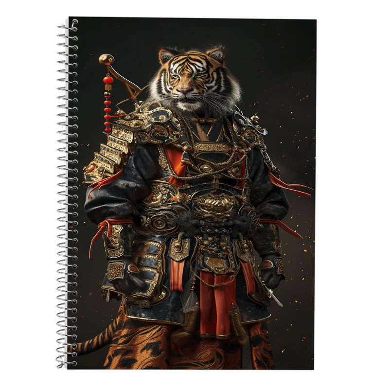 دفتر زبان 50 برگ مدوپد مدل سه خط طرح حیوانات جنگجو کد DF14770