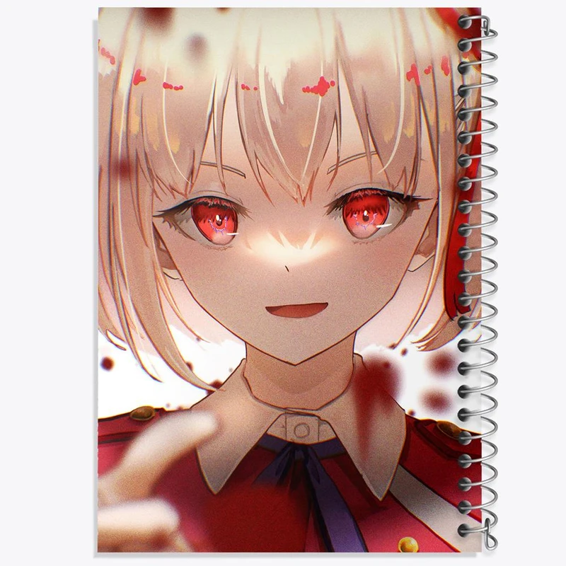دفتر نقاشی 50 برگ خندالو مدل چیساتو انیمه لیکوریس ریکویل Lycoris Recoil کد 23093