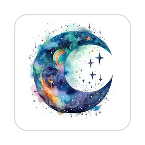 زیر لیوانی کاکتی طرح ماه و ستاره مدل mp53423