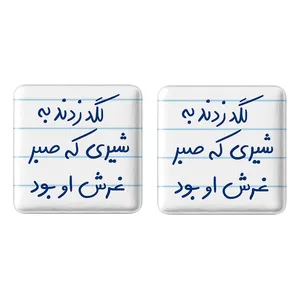 مگنت خندالو مدل لگد زدند به شیری که صبر غرش او بود کد 5807 مجموعه 2 عددی