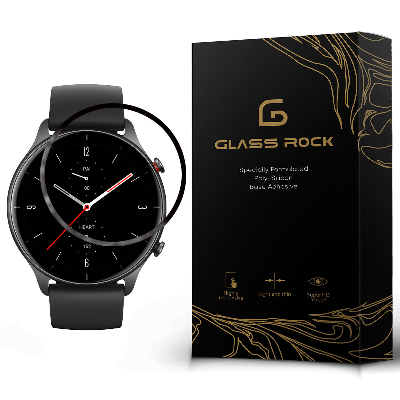 نقد و بررسی محافظ صفحه نمایش گلس راک نانو مدل PMR-Glass مناسب برای ساعت هوشمند شیایومی Amazfit GTR 2e توسط خریداران