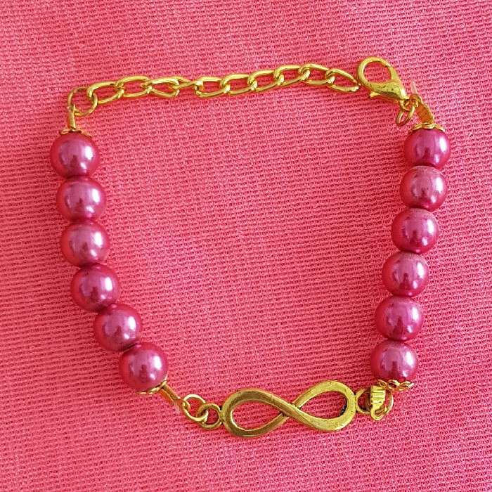 دستبند دخترانه طرح بینهایت کد PSQ2 دستبند دخترانه طرح بینهایت کد PSQ2