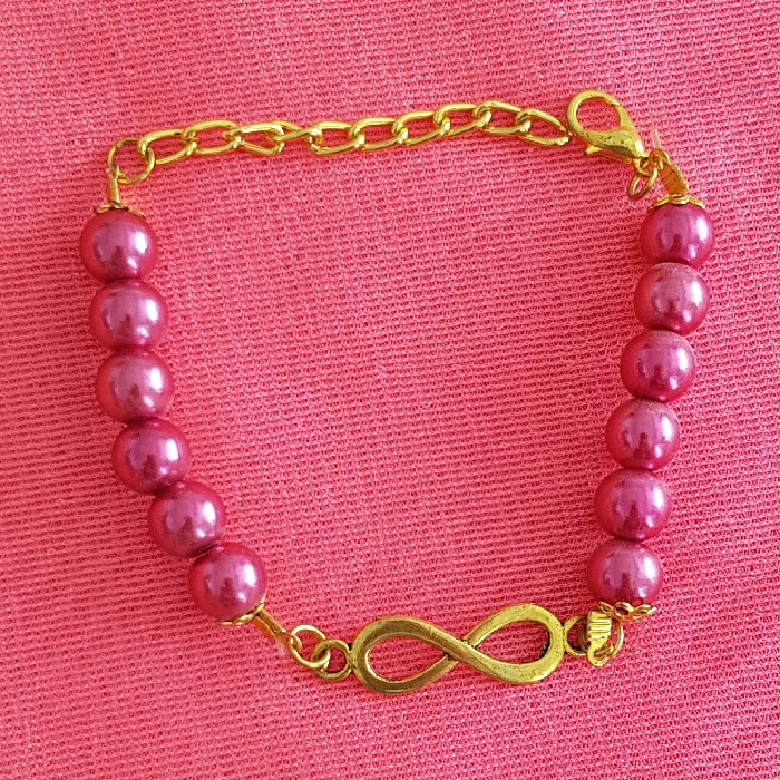 دستبند دخترانه طرح بینهایت کد PSQ2 دستبند دخترانه طرح بینهایت کد PSQ2