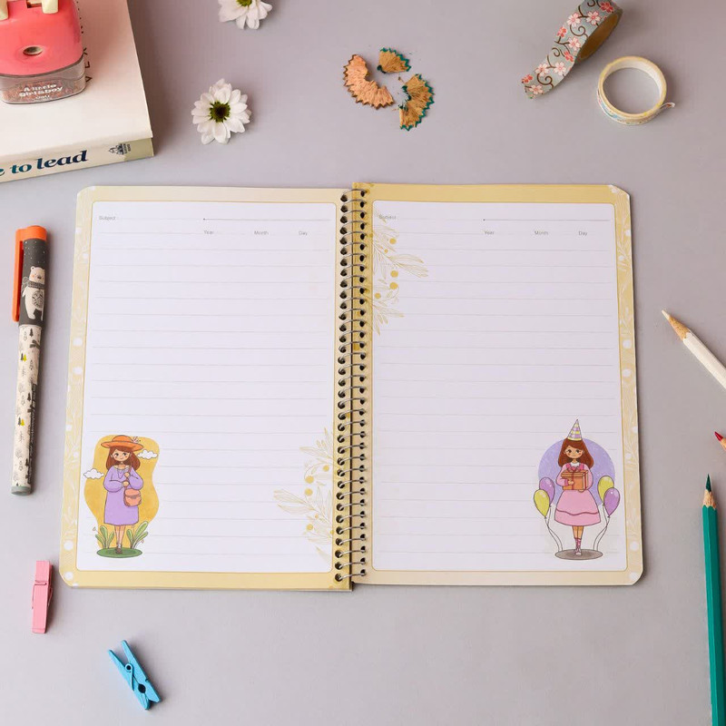 دفتر مشق 50 برگ دایان مدل حاشیه دار کد 43543 بسته 4 عددی