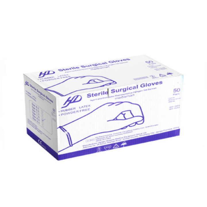 دستکش جراحی مدل HD سایز 8 بسته 10 عددی
