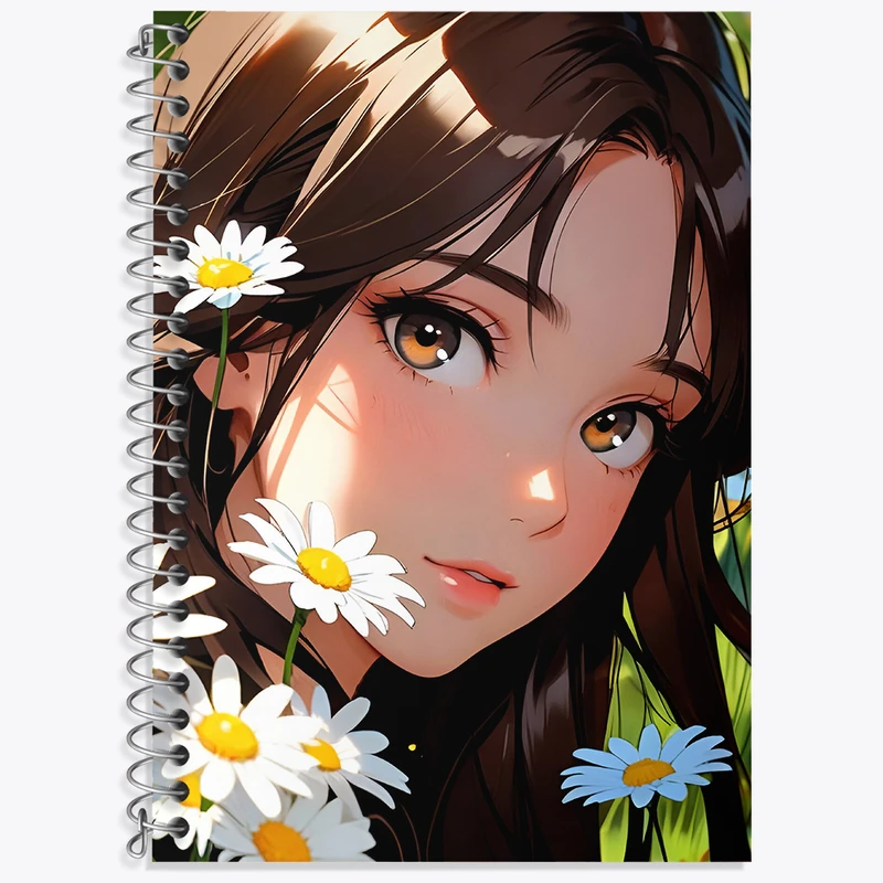 دفتر زبان 50 برگ خندالو مدل دو خط طرح دخترانه کد N5180