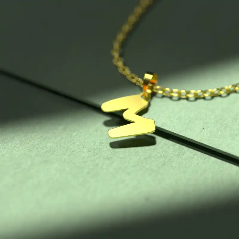 گردنبند طلا 18 عیار زنانه مدوپد مدل حرف M کد H3-1-1032