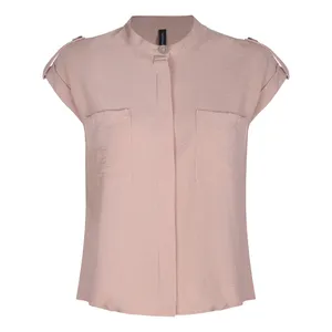 شومیز آستین کوتاه یقه ایستاده زنانه هومنیتی مدل WYWBL3760