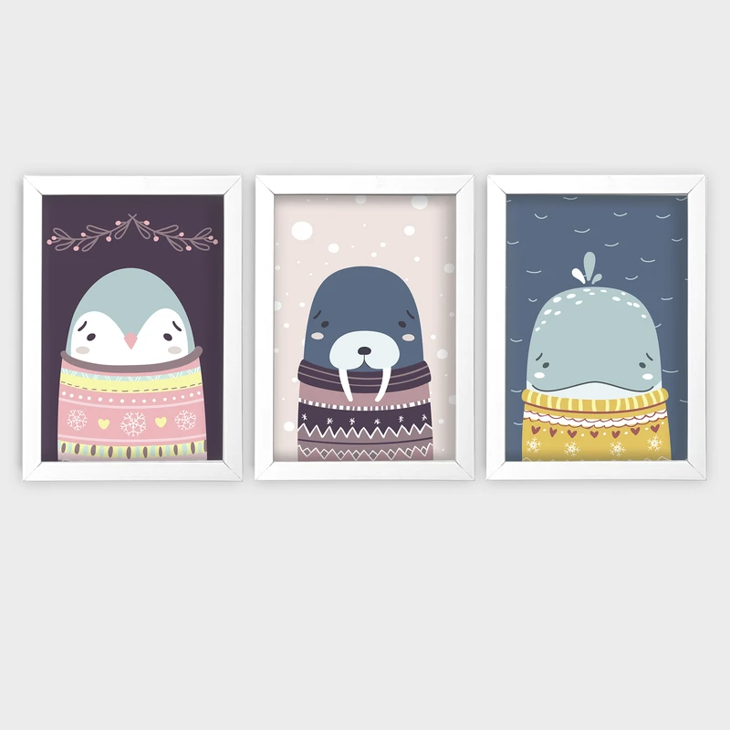  تابلو اتاق کودک آرتیفن کد K153W مجموعه 3 عددی