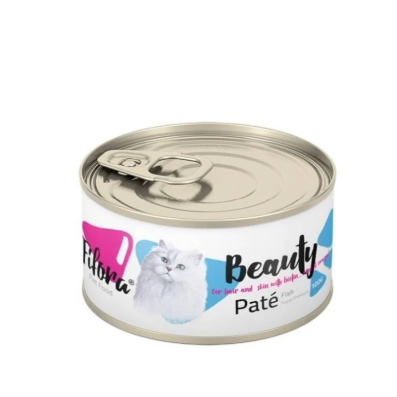 کنسرو غذای گربه بالغ فیفورا مدل Beauty Hair & Skin طعم ماهی وزن 100 گرم
