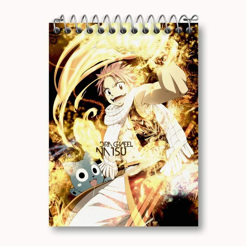 دفتر یادداشت 50 برگ خندالو مدل ناتسو انیمه فری تیل Fairy Tail کد 16527