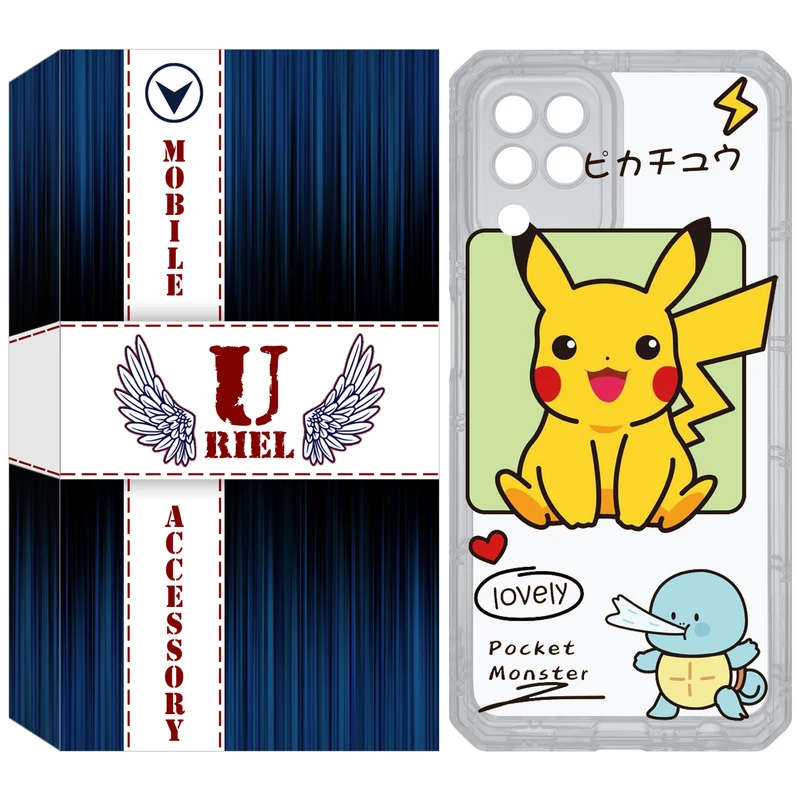 کاور یوریل مدل Clear کد 28 طرح پوکمون مناسب برای گوشی موبایل سامسونگ Galaxy A22 4G / M32 / M22
