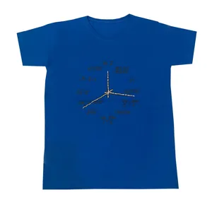 تی شرت آستین کوتاه زنانه مدل ساعت رنگ آبی