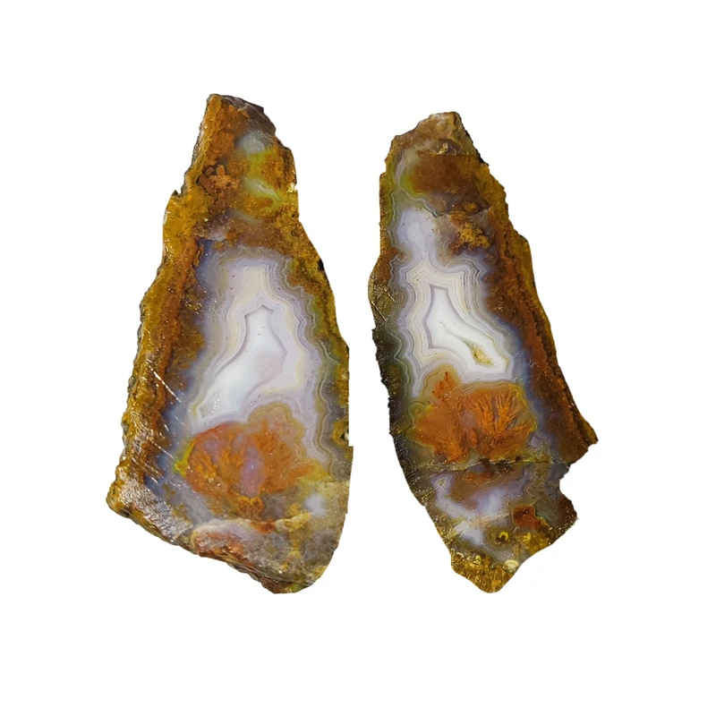 سنگ راف عقیق مدل سلیمانی مجموعه 2 عددی