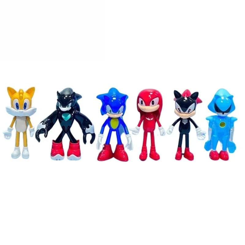 فیگور سونیک طرح Sonic مدل لوازم دار ارتفاع 10 سانتی متر مجموعه 14 عددی