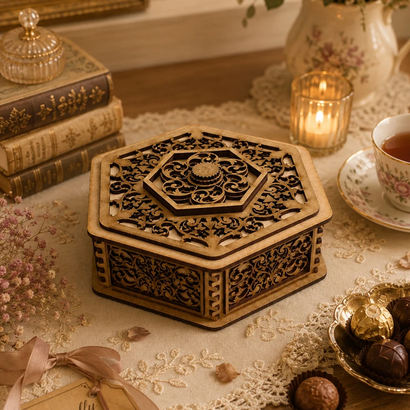شکلات خوری مدل چوبی اسلیمی 