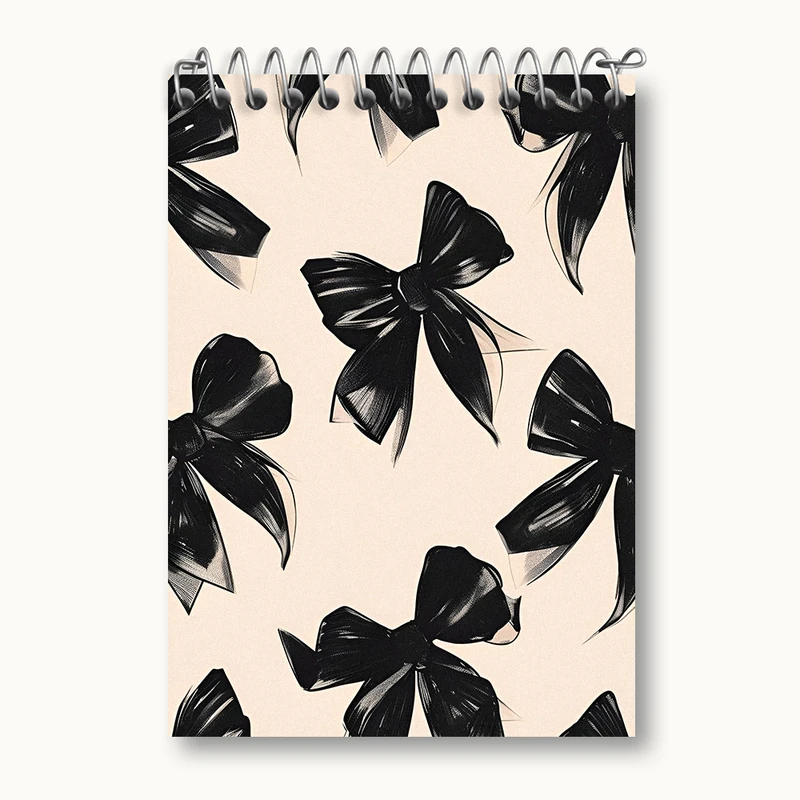 دفتر یادداشت 50 برگ خندالو طرح پاپیون مشکی کد N3216