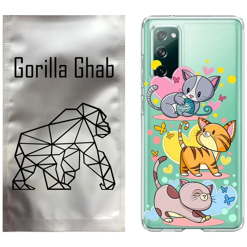 کاور گوریلا قاب مدل CLG کد 6 طرح گربه مناسب برای گوشی موبایل سامسونگ Galaxy S20 FE