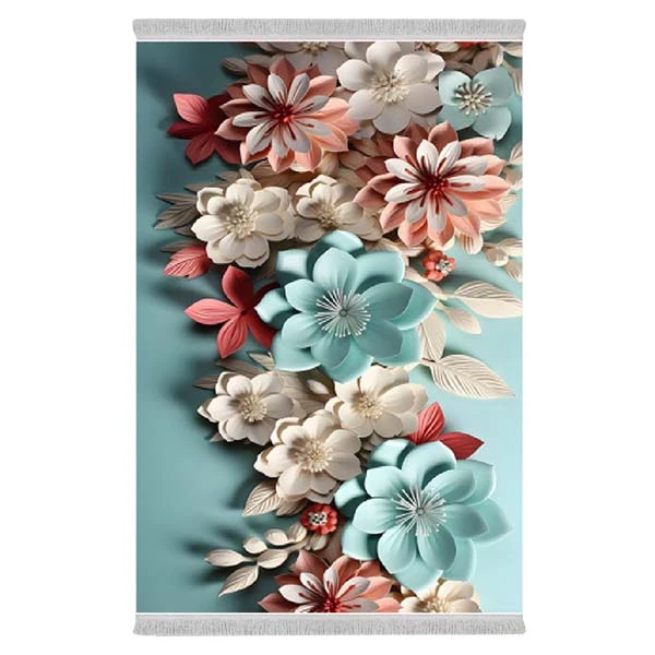 فرش پارچه‌ای دفه مدل فرشینه طرح فانتزی کد 8061