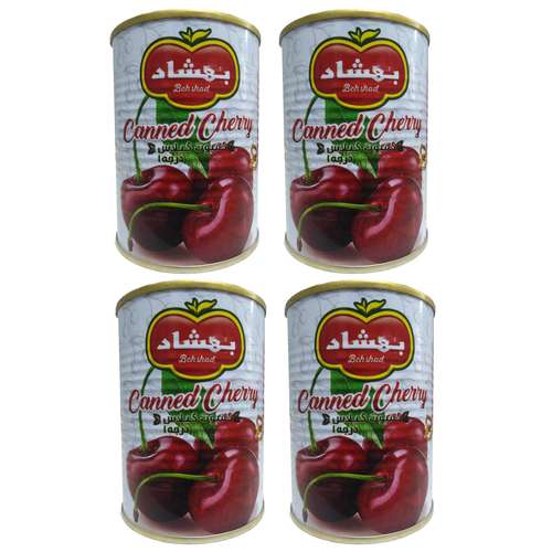 کمپوت گیلاس بهشاد - 400 گرم بسته 4 عددی