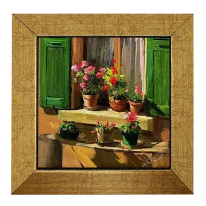 تابلو کاشی طرح نقاشی گلدان AAK0612