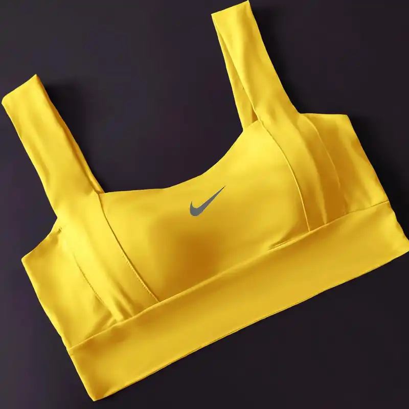 نیم تنه ورزشی زنانه مدل پد دار بدون فنر کد 4519-330P رنگ زرد