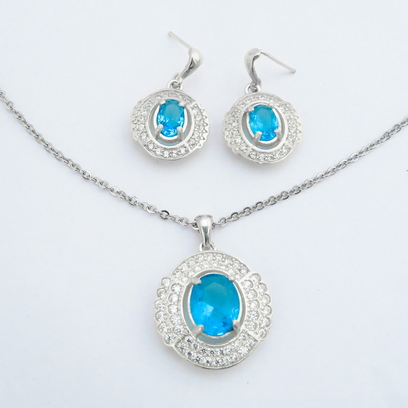 نیم ست نقره زنانه کد AV148