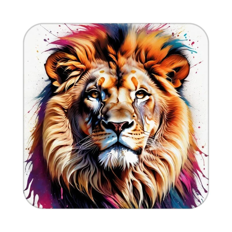 زیر لیوانی کاکتی طرح شیر مدل mp23493